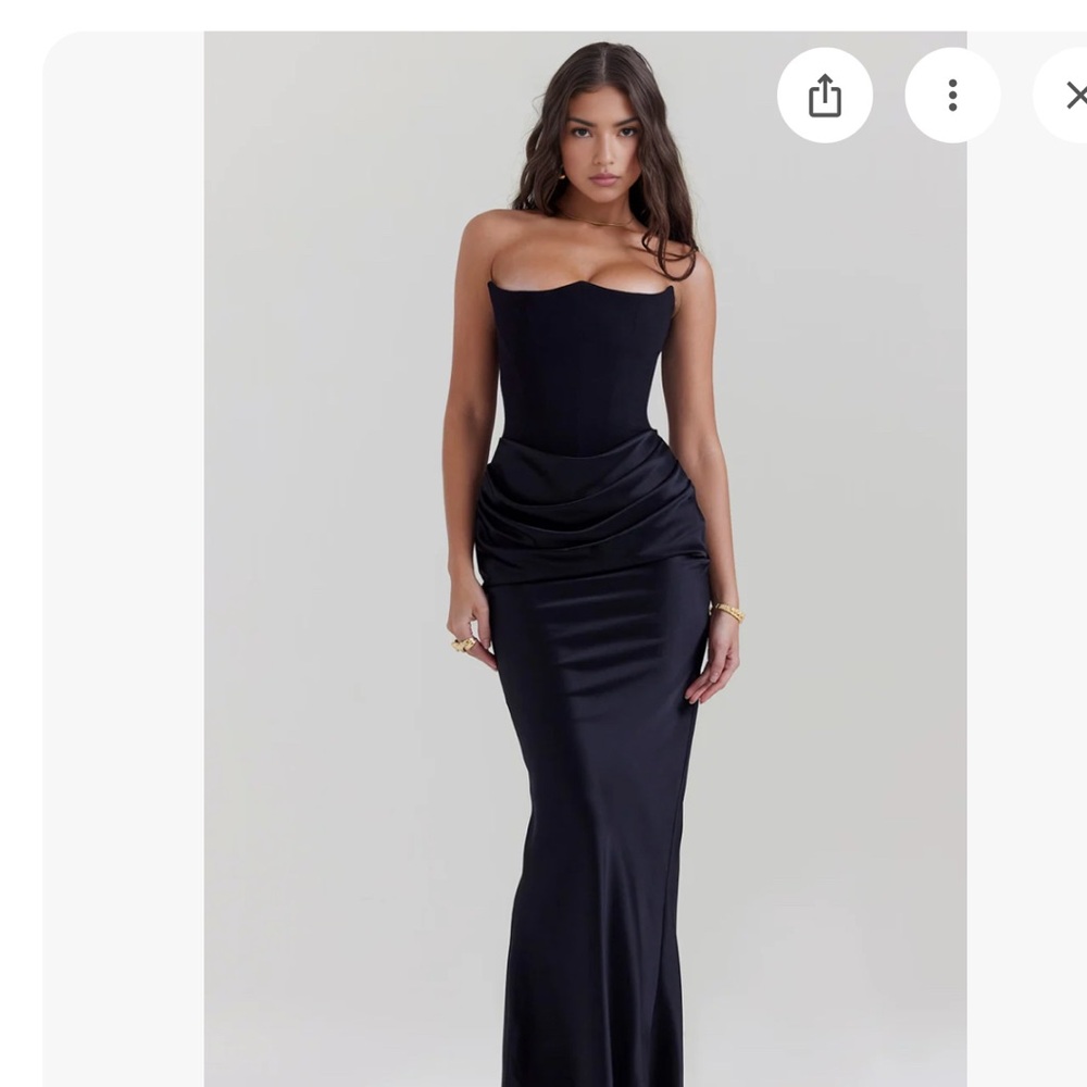 Sophisticated Black Strapless Maxi Dress
